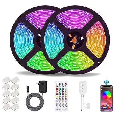 Zdjęcie produktu dla Taśma LED rgb 10M wodoszczelna IP65 bluetooth kontroler pilot zdalny