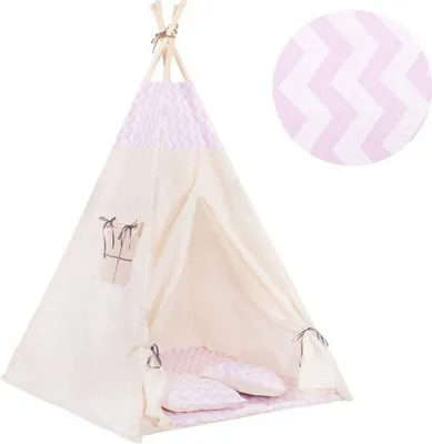 Obrázek produktu pro Teepee stan pro děti SPRINGOS Růžový Zigzag