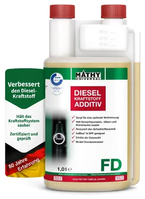 Produktbild von MATHY-FD Diesel-Pflege-Kraftstoffadditiv 1,0 l - Diesel-Additiv für dauerhafte Kraftstoffpflege