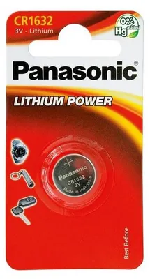 Produktbild von Panasonic CR-1632EL, Einwegbatterie, CR1632, Lithium, 3 V, 1 Stück(e), 140 mAh