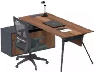 Image de Bureau, ensemble de bureau, table, espace de travail, mobilier de bureau, design moderne, couleur marron