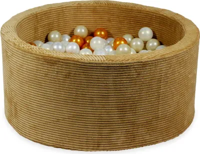 Produktbild von Trockenbecken 90x40 Cordsand mit 300 Bällen: Perlmutt, Gold, Hellgold, Opaleszenz