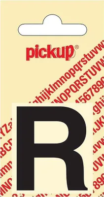 Produktbild von Helvetica 40 mm Aufkleber schwarzer Buchstabe r Pickup