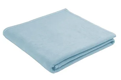 Immagine prodotto di Biederlack coperta di lana a tinta unita coperta accogliente 150 x 200 cm Balance 510 blu chiaro