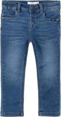 Productafbeelding van Name IT Jungen Nmmsilas SWE 8001 - Slim-fit jeans, donkerblauwe denim, maat 110 EU