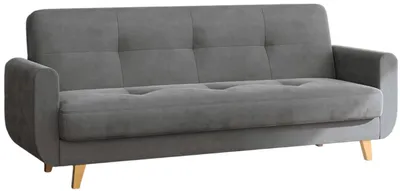 Produktbild von ANMIL Sofa Niki 214 × 94 × 89 cm in Hellgrau Stoff Monoloth Schlafsofa mit Schlaffunktion und Bettkasten