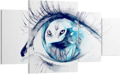 Produktbild von Bild auf Leinwand - Leinwandbild - Wildnis fantasie Augapfel illustration - 160x90cm - Wand Bild - Wanddeko - Leinwanddruck - Bilder - Kunstdruck - Leinwand bilder - Wandkunst - DL160x90-3098