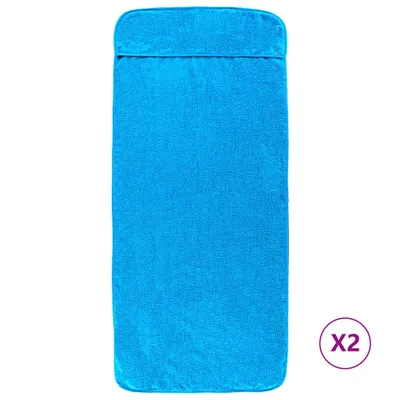 Produktbild von vidaXL Strandtücher 2 Stk. Türkis 60x135 cm Stoff 400 GSM