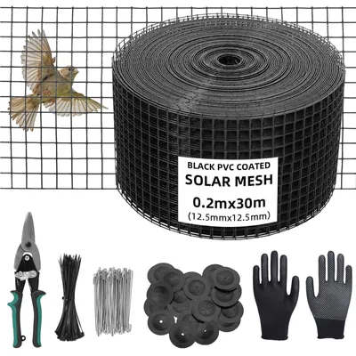 Produktbild von Schutzgitter 20 cm x 30 m - Vogel- und Nagetierschutz - Verzinkter Stahl - Wetterfest