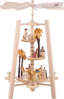 Productafbeelding van Drielaagse piramide "Geburt Christi" (Gebruik van natuurlijke materialen, 40 cm) van Richard Glässer