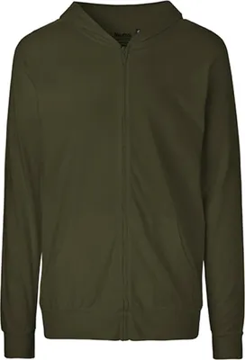 Produktbild von Neutral O62301 | Uni Jersey Hoodie with Zip / Doppelt gefütterte Kapuze - Farbe: Military - Größe: XXL