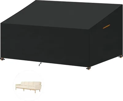 Produktbild von Wasserdichte Gartenbankhülle für 3-Sitzer Loungemöbel mit Belüftungsöffnungen - UV-beständiger Schutz 215 x 99 x 61/89 cm