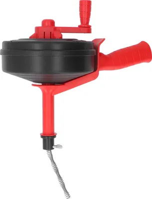 Image de Tarière de vidange en acier au manganèse Ressort polyvalent pour déboucher les tuyaux de plomberie Déboucheur pour cuisine Salle de bain Rouge 5m / 16.4ft Ressort
