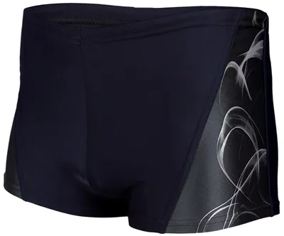 Produktbild von Aquarti Herren Kurze Badehose mit Streifen, Farbe: 16201 Schwarz / Graphit, Größe: 5XL