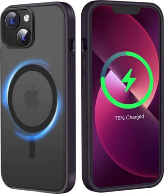 Produktbild von Hülle für Apple iPhone 14 Magasafe Back Case Lila Silikonrahmen