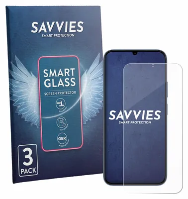 Produktbild von 3x Savvies Schutzglas Folie für realme C100x 9H Panzer Schutzfolie Glas Displayschutz klar transparent
