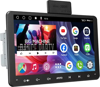 Image de Autoradio Android de 9 pouces - Lecteur multimédia 2-DIN - Système stéréo pour voiture - Navigation tactile