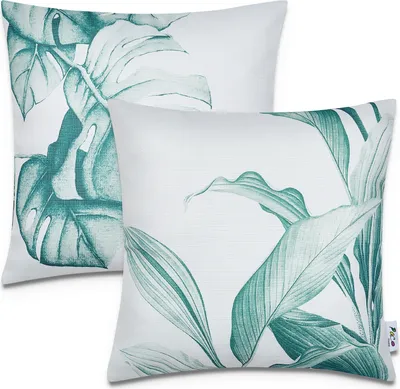 Produktbild von 2er Set Kissenbezug 45x45 Dekokissen Kissenhülle Streifen Indoor Outdoor Deko