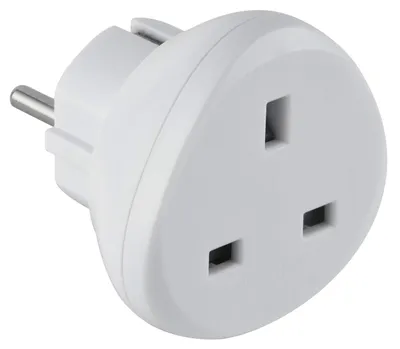 Image de Adaptateur secteur Royaume-Uni vers Europe, blanc