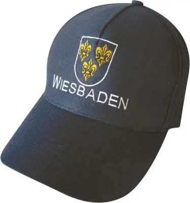 Produktbild von Baseballcap mit Einstickung - Wappen Wiesbaden - 68926 schwarz