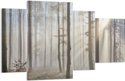 Produktbild von Bild auf Leinwand - Leinwandbild - Wald Baum Natur - 120x70cm - Wand Bild - Wanddeko - Wandbilder - Leinwanddruck - Bilder - Kunstdruck - Wanddekoration - Leinwand bilder - Wandkunst - DL120x70-3749