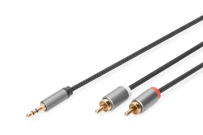 Produktbild von DIGITUS Adapterkabel, 3,5mm Klinke auf Cinch 1m