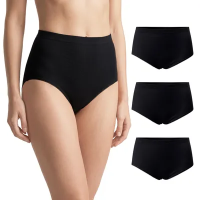Produktbild von Celodoro Damen Taillenslip (3er Pack) ohne Seitennähte - Schwarz M
