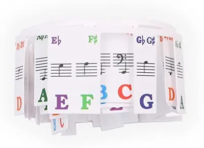 Produktbild von Piano Tastenaufkleber - Entfernbare Notenlabels für 61-Tasten Klaviere - CP019505