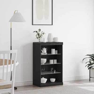 Obrázek produktu pro vidaXL LED příborník vzhled černého dubu 60,5 x 37 x 100 cm