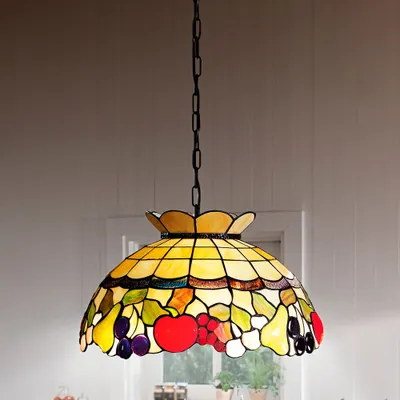 Zdjęcie produktu dla Wielokolorowy szklany wisiorek Tiffany z łańcuszkiem D.55 Cm