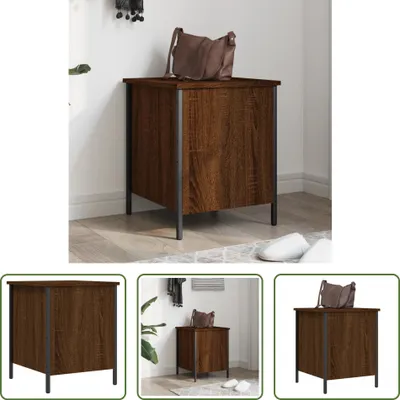 Produktbild von The Living Store Sitzbank mit Stauraum Braun Eiche 40x42,5x50 cm Holzwerkstoff