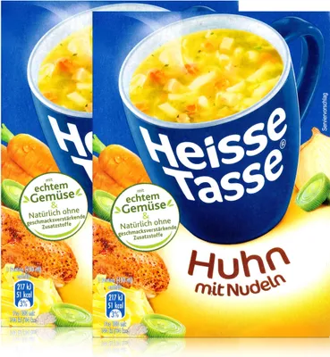 Produktbild von Heisse Tasse Huhn mit Nudeln 3 Beutel á 12,2g (2er Pack)