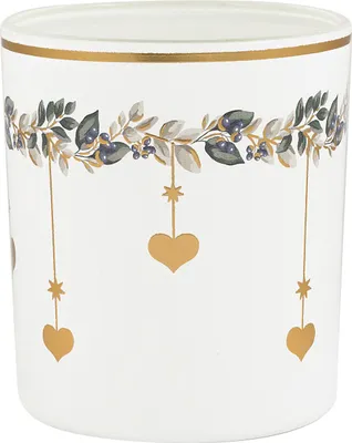 Produktbild von Greengate Kerzenhalter PHILIPPA Glas Weiß 10 cm Teelichthalter