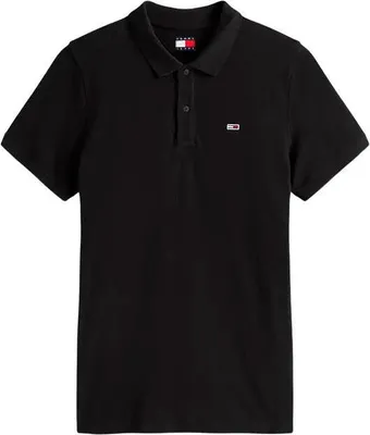 Obrázek produktu pro Pánská polokošile Tommy Hilfiger Shlim Placked Flag Polo - DM0DM20676, barva:Black, materiál:S
