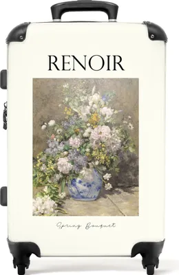 Produktbild von NoBoringSuitcases.com® Großer Koffer - Kunst - Renoir - Blumen - Stilleben - Alte Meister - Kombinationsschloss TSA - Hartschalen Trolley 4 Rollen - 72 liter - Reisekoffer - 66 cmKoffer Mittelgroß 67x43x25 cm, 72L,
