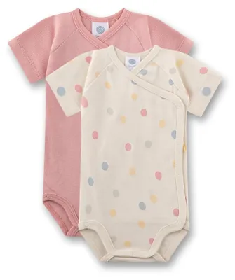 Produktbild von Sanetta Jungen-Body Kurzarm beige grün Elefant | 3er Set Baby Body