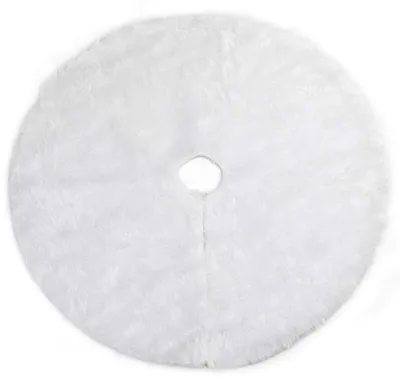 Weihnachtsbaumteppich, Plüsch, 78 cm, weiß, Schneeeffekt