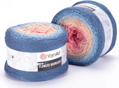 Produktbild von Garn YarnArt Flowers Moonlight Opal - Ombre Effekt, 1000m/260g - Baumwolle & Polyester Mix