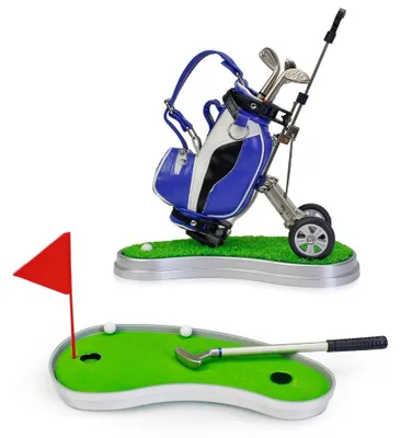 Produktbild von Mini Golf Desktop Set - Golf Club Stifthalter mit Putting Green