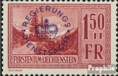 Produktbild von Briefmarken Liechtenstein 1934 Mi D19 postfrisch Dienstmarken