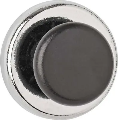 Produktbild von MAUL Magnet rund 1 Stück 5 kg Stahl Ferrit mit haken Ø 3.6 x 2.4 cm silber