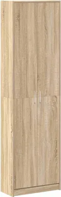 A tall, narrow wardrobe with two doors, presented against a plain white background.