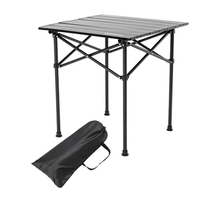 Productafbeelding van Qunature Opvouwbare campingtafel, draagbare outdoor tafel voor kamperen en picknicken, 51,4 x 52,8 x 54,5 cm, zwart