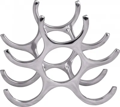 Produktbild von Silberner Weinhalter für 6 Flaschen modern