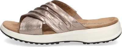 Produktbild von Caprice Echtleder Pantolette taupe metallic, Damen:39 EU