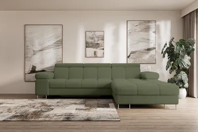 Produktbild von ALTDECOR Ecksofa mit Schlaffunktion und Bettkasten - COMA L - 271x203x79 - Dunkelgrau Corner Sofa Eckcouch Couch L-Form, links/rechts angeordnet, Schlafcouch Ausziehbar Wohnlandschaft