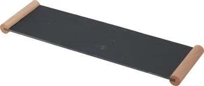 Image de Excellent plat de service Houseware, ardoise/bambou, 50x15 cm, noir/marron