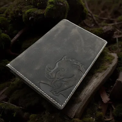 Produktbild von echt Leder Passhülle Etui Mappe Jagdschein Waffenschein Jockey Club Wildsau