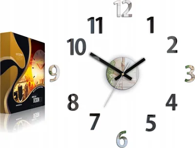 Produktbild von ModernClock, Moderne Uhr, Große Wanduhr, wanduhr groß, wanduhr groß 50cm