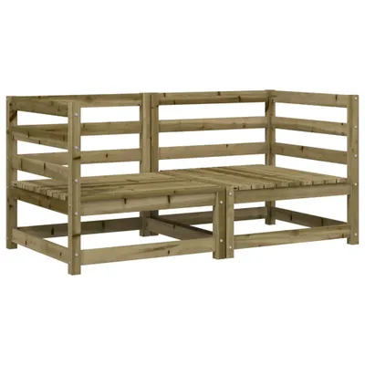 Obrázok produktu pre Záhradné pohovky rohové 2 ks 70x70x67 cm impregnovaná borovica